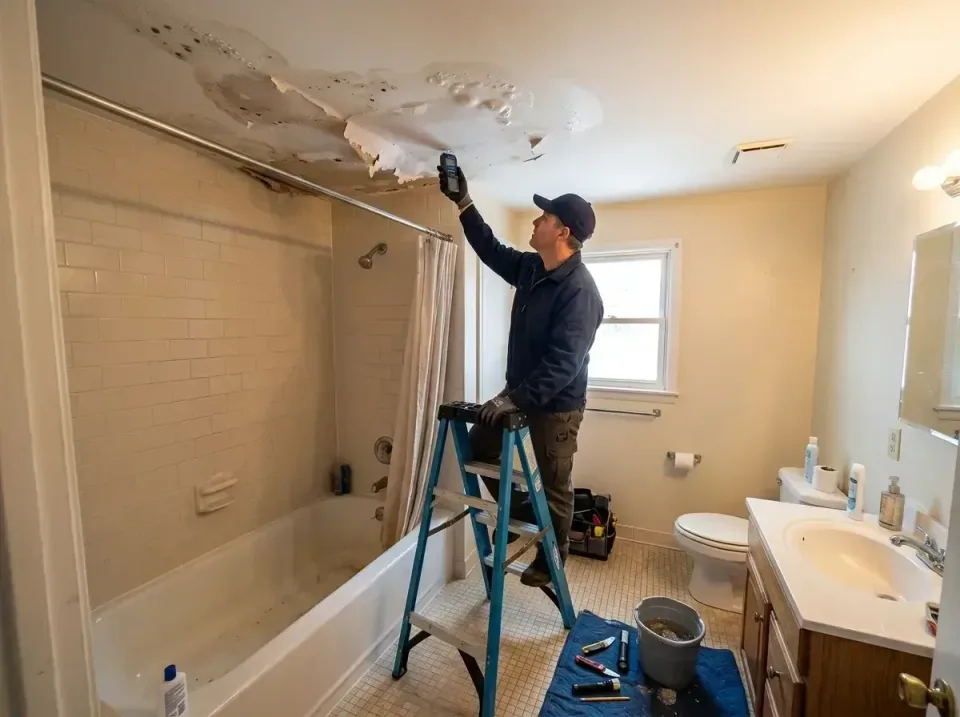 bathroom-ceiling-leak-inspecti-002 — client result, 24-Hour Water Damage Restoration Services in United States