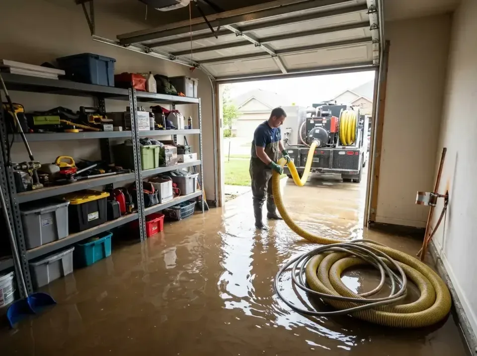 garage-flooded-from-burst-pipe-005 — finished craftsmanship, 24-Hour Water Damage Restoration Services in United States